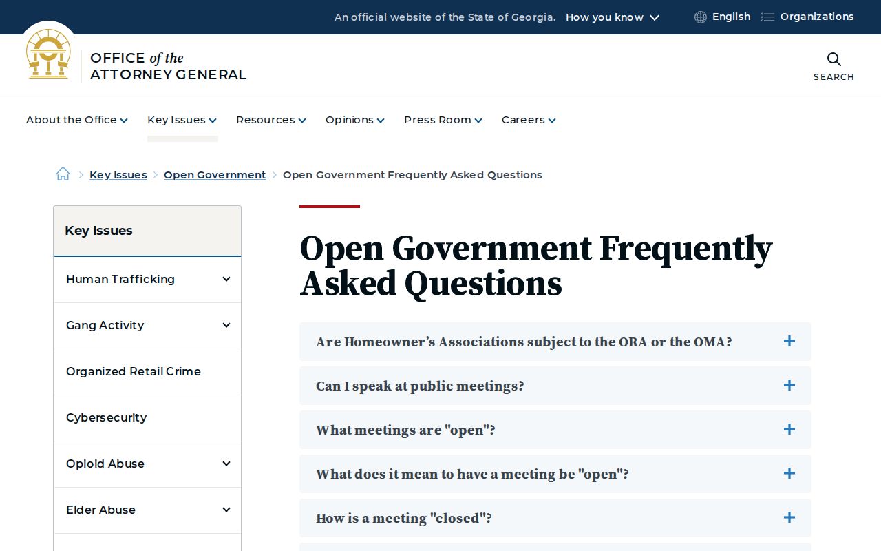 Jackson County warrant records Georgia Open Records Act guidance